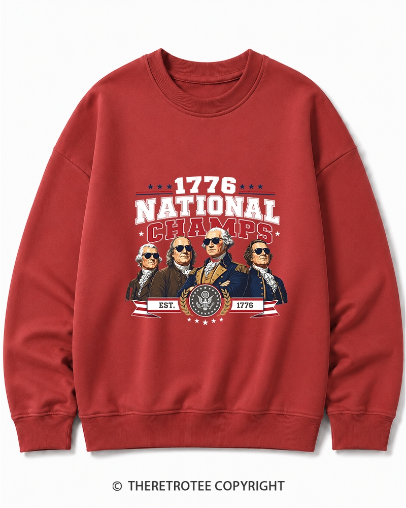 TheRetroTee Funny Founding Fathers 1776 Cotton Sweatshirt