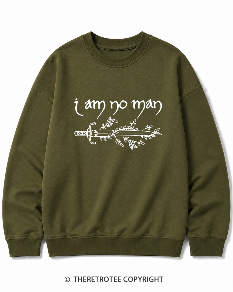 TheRetroTee I Am No Man Cotton Sweatshirt