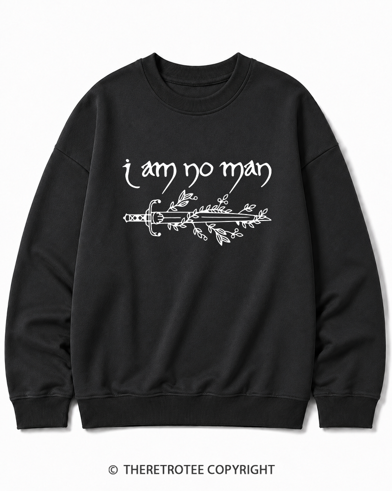 TheRetroTee I Am No Man Cotton Sweatshirt