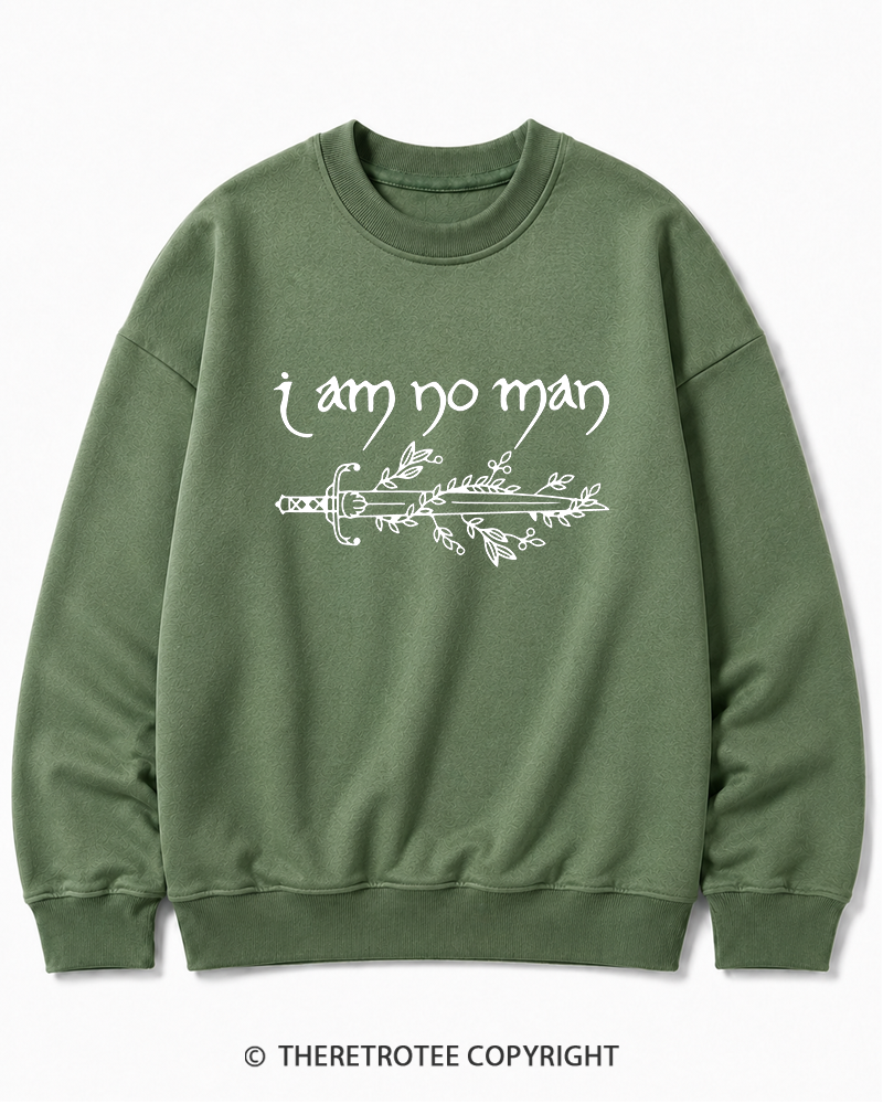 TheRetroTee I Am No Man Cotton Sweatshirt