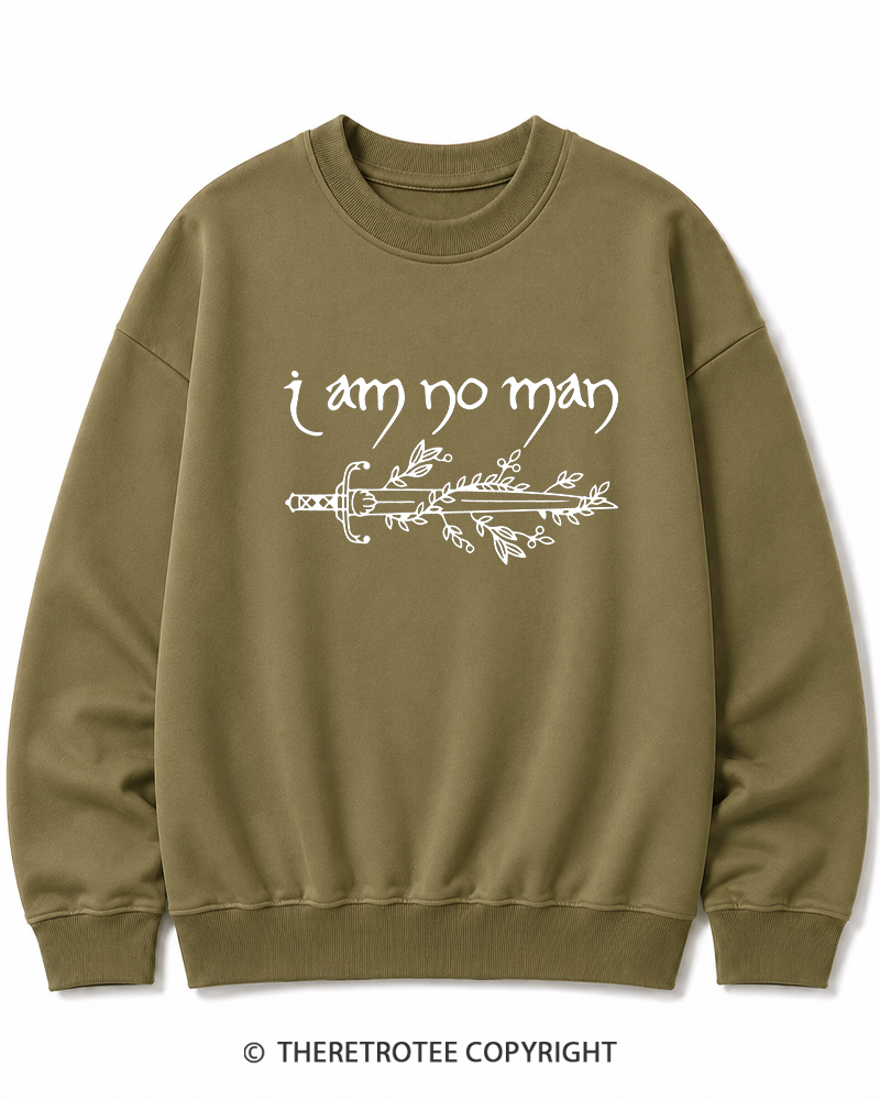 TheRetroTee I Am No Man Cotton Sweatshirt