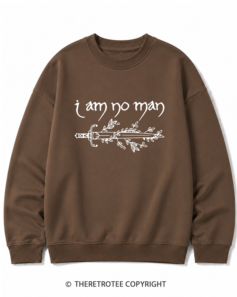TheRetroTee I Am No Man Cotton Sweatshirt