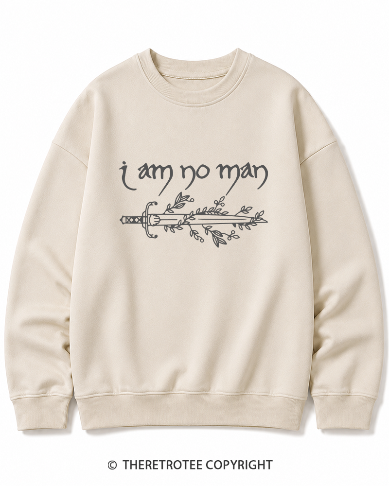 TheRetroTee I Am No Man Cotton Sweatshirt