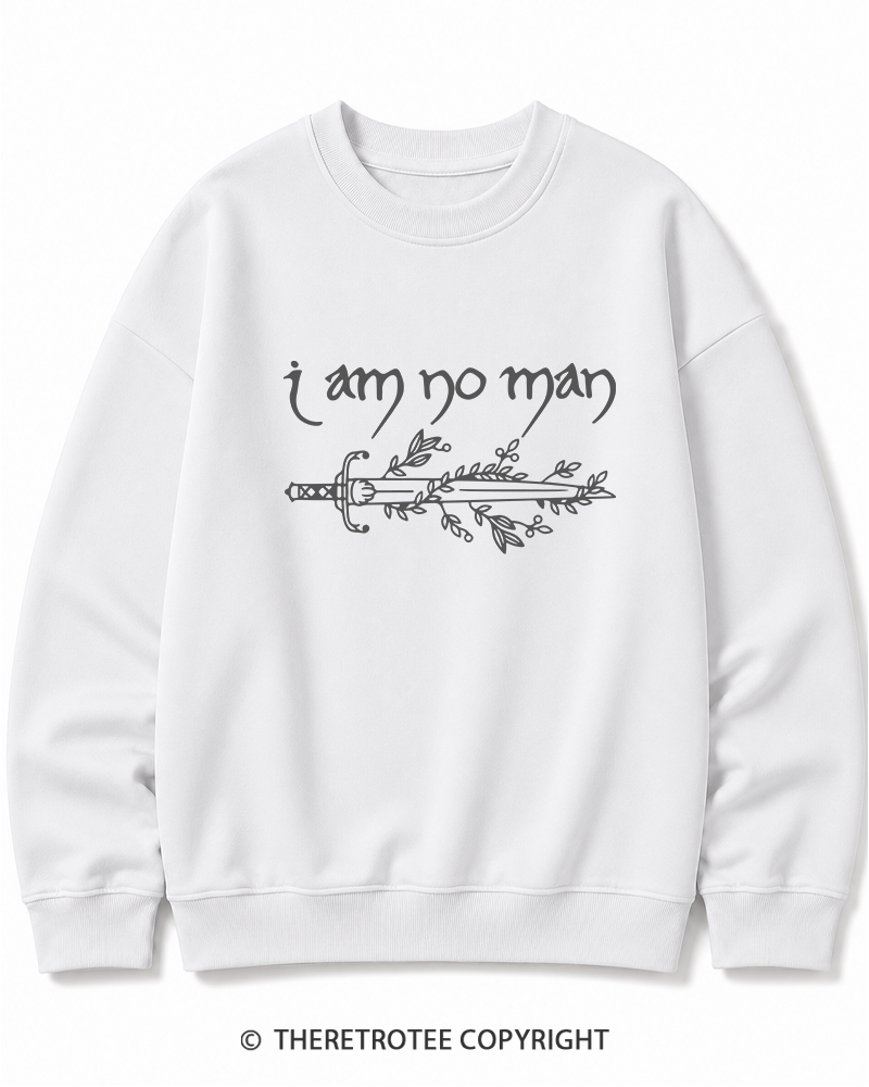 TheRetroTee I Am No Man Cotton Sweatshirt