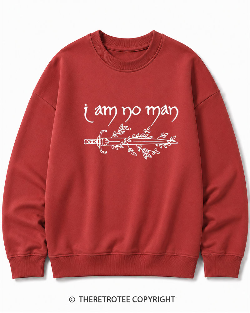 TheRetroTee I Am No Man Cotton Sweatshirt