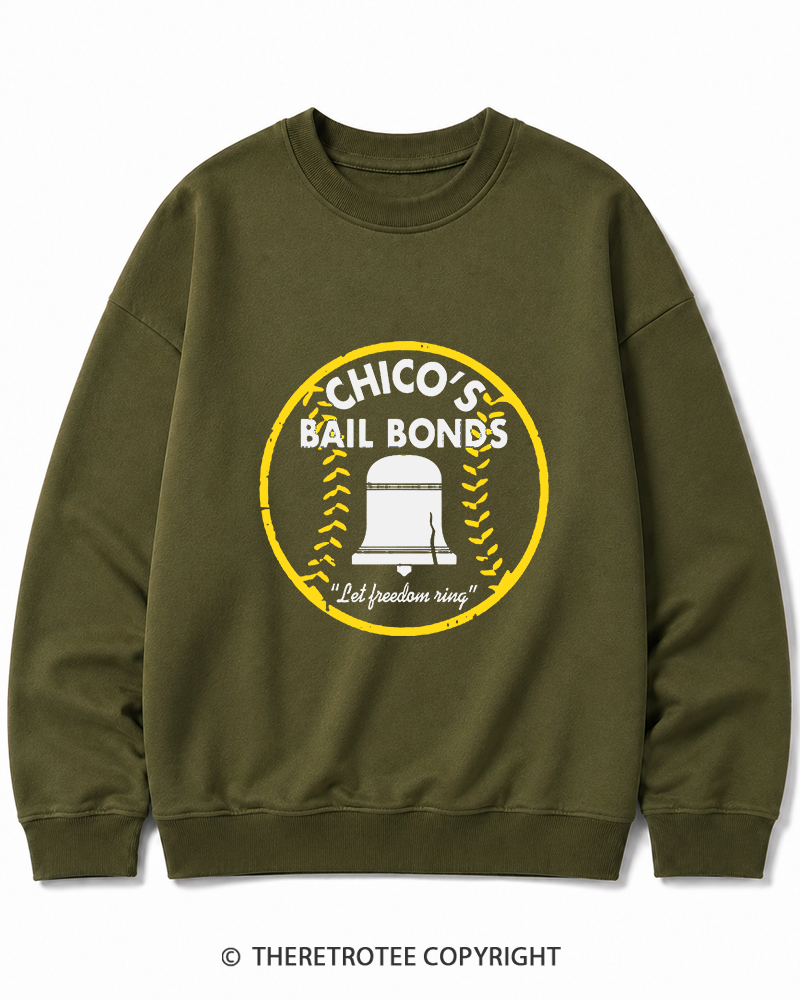 TheRetroTee Chico's Bail Bonds 1970s Cotton Sweatshirt