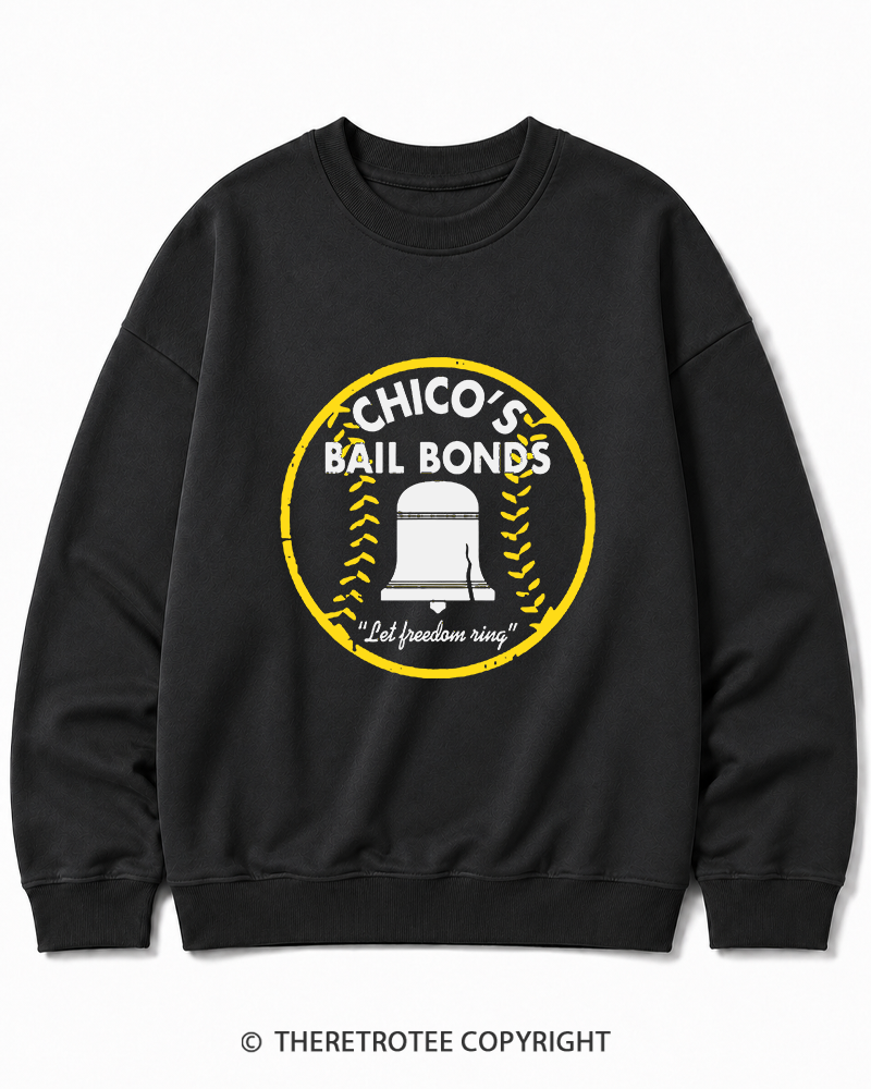 TheRetroTee Chico's Bail Bonds 1970s Cotton Sweatshirt