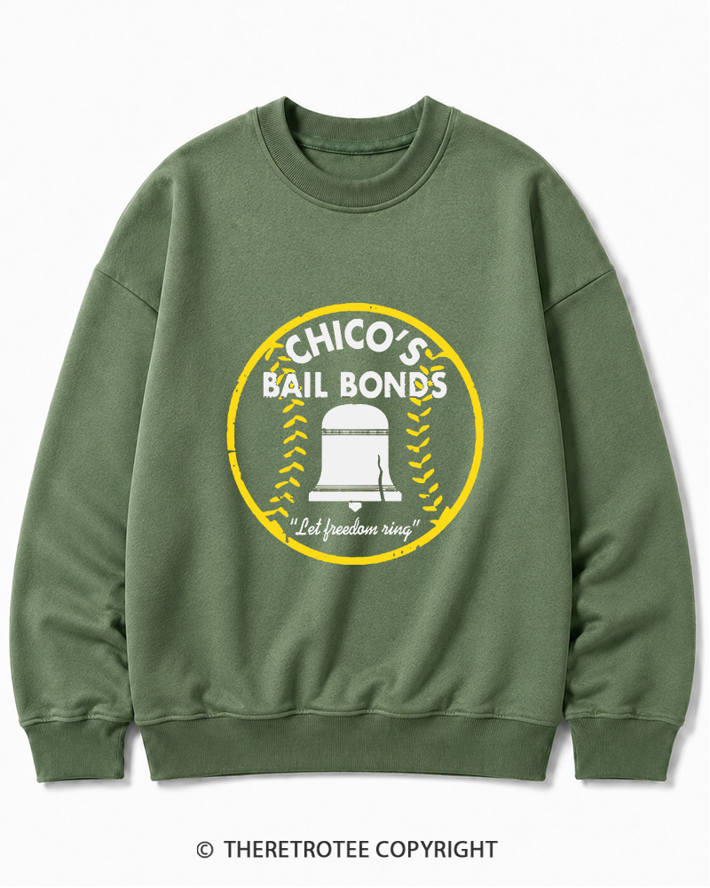 TheRetroTee Chico's Bail Bonds 1970s Cotton Sweatshirt