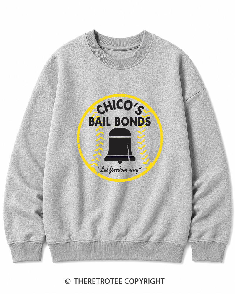 TheRetroTee Chico's Bail Bonds 1970s Cotton Sweatshirt