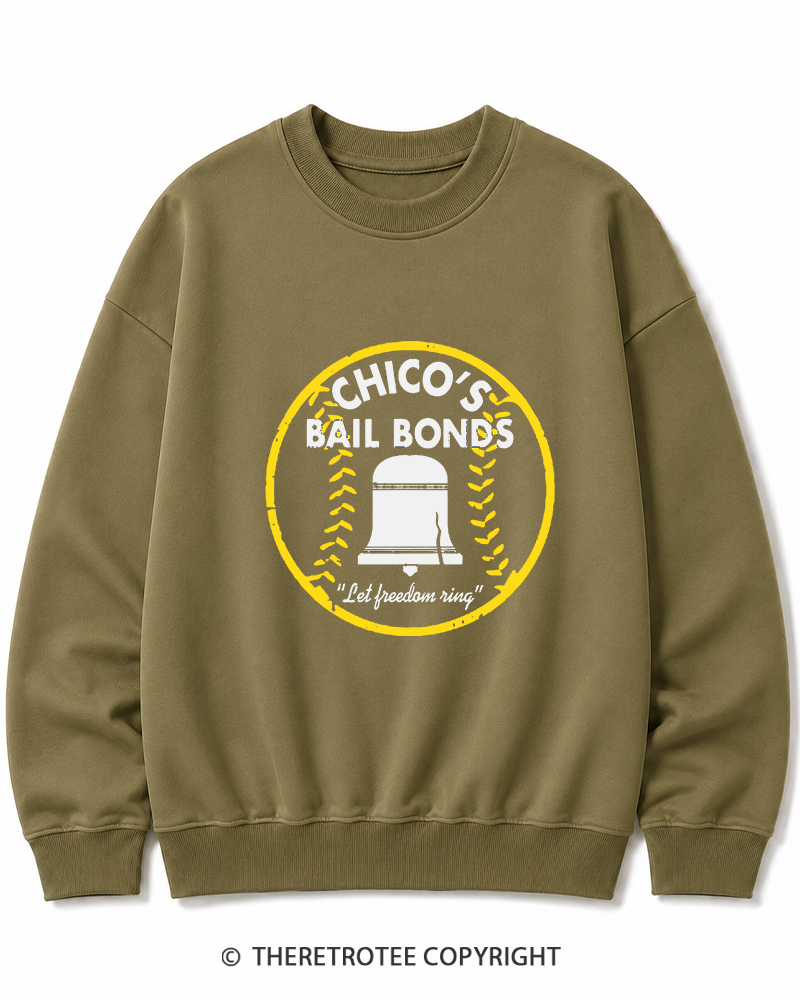 TheRetroTee Chico's Bail Bonds 1970s Cotton Sweatshirt