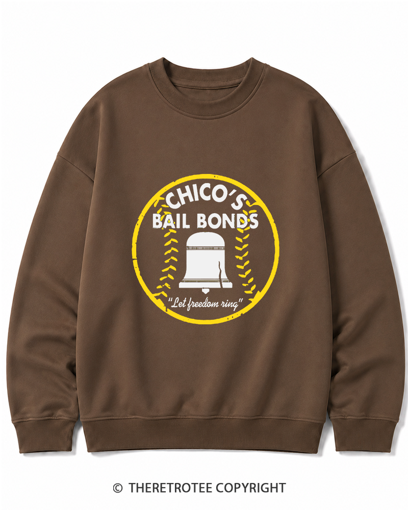 TheRetroTee Chico's Bail Bonds 1970s Cotton Sweatshirt