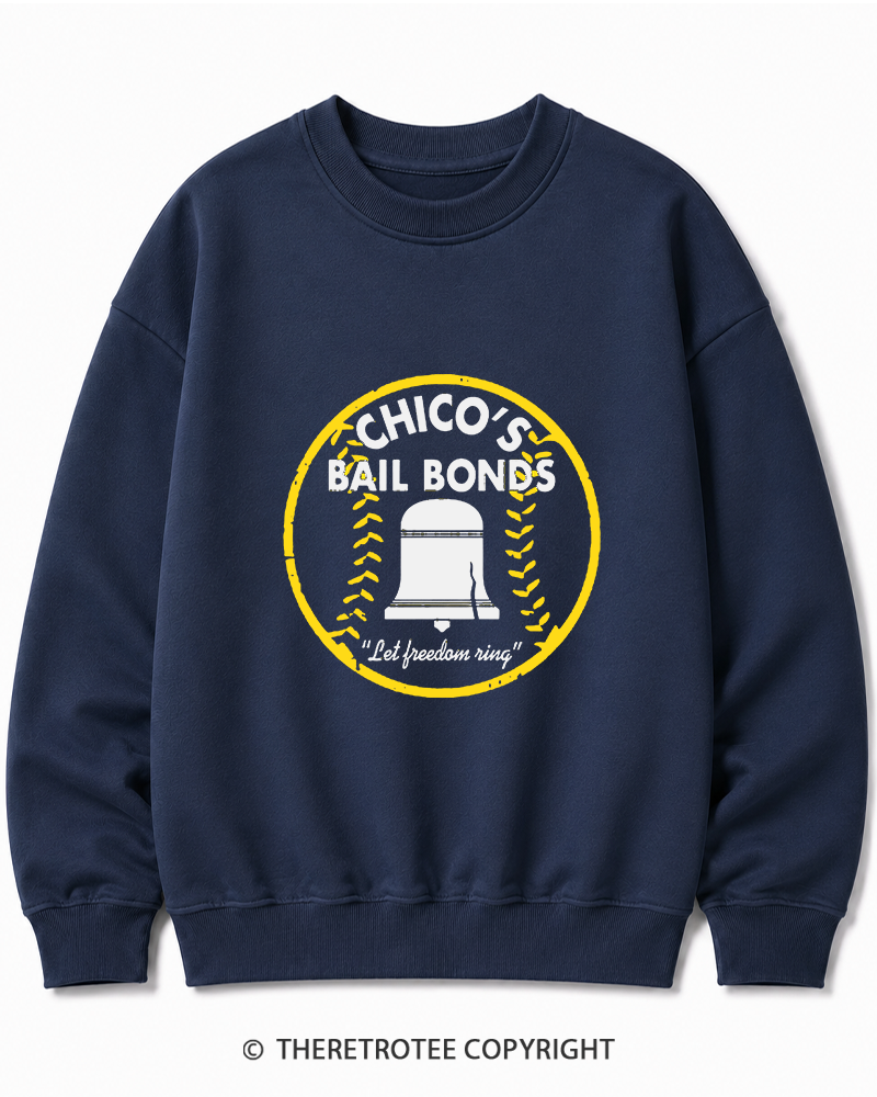 TheRetroTee Chico's Bail Bonds 1970s Cotton Sweatshirt