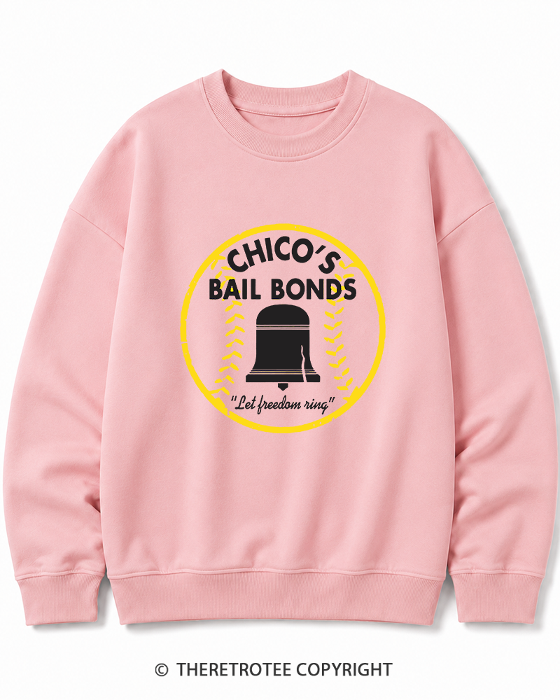 TheRetroTee Chico's Bail Bonds 1970s Cotton Sweatshirt