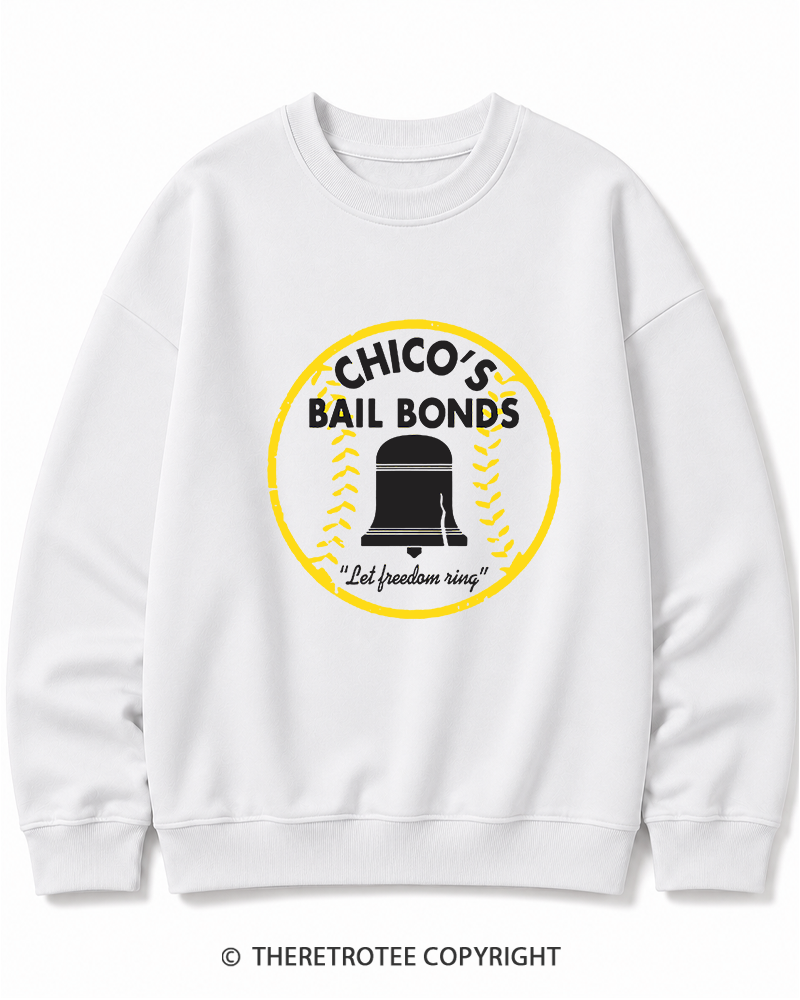 TheRetroTee Chico's Bail Bonds 1970s Cotton Sweatshirt