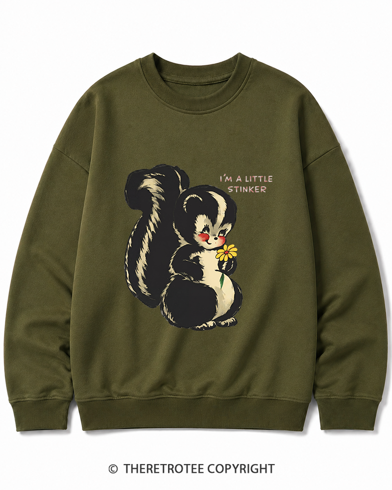 TheRetroTee Im a Little Stinker 1950s Cotton Sweatshirt
