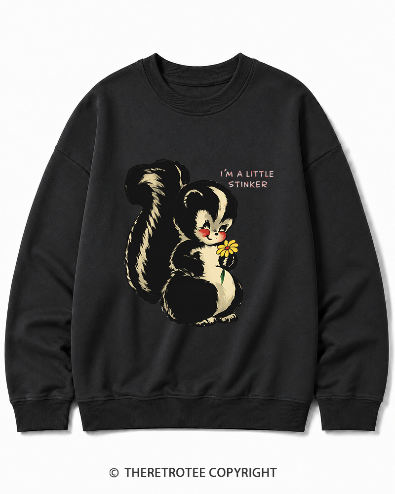 TheRetroTee Im a Little Stinker 1950s Cotton Sweatshirt