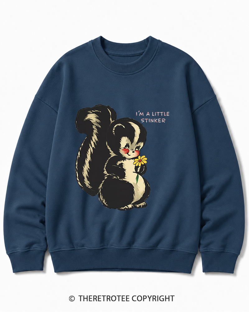TheRetroTee Im a Little Stinker 1950s Cotton Sweatshirt
