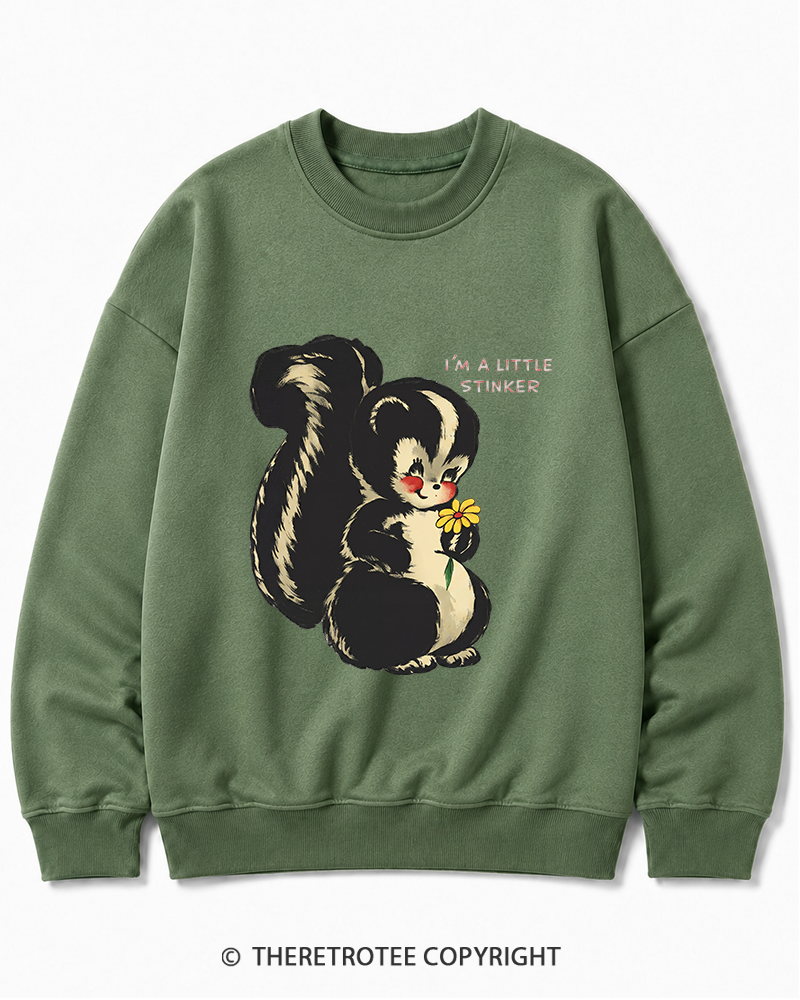 TheRetroTee Im a Little Stinker 1950s Cotton Sweatshirt