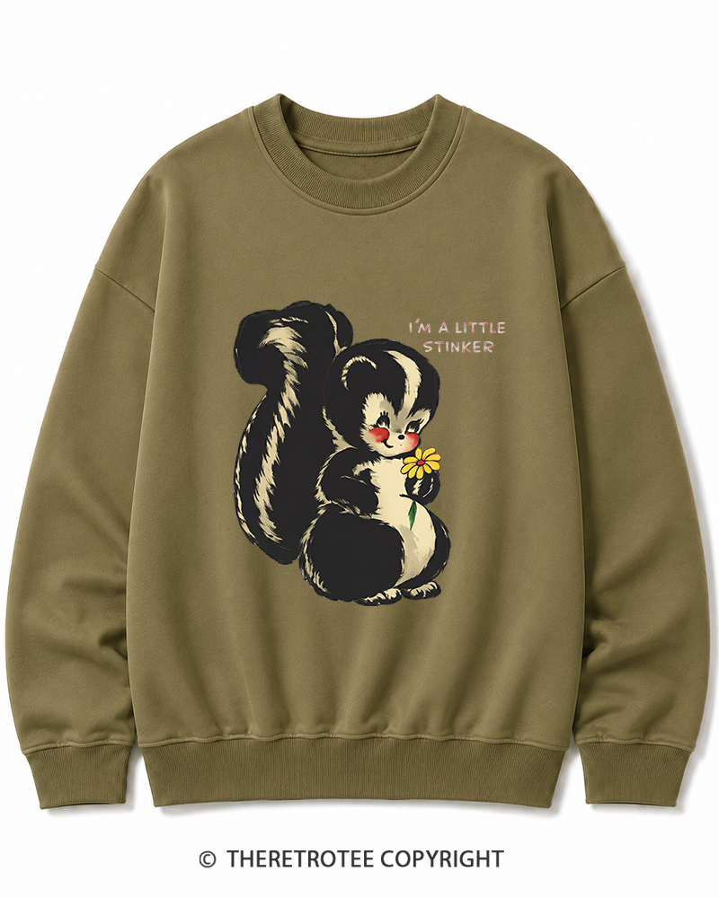 TheRetroTee Im a Little Stinker 1950s Cotton Sweatshirt