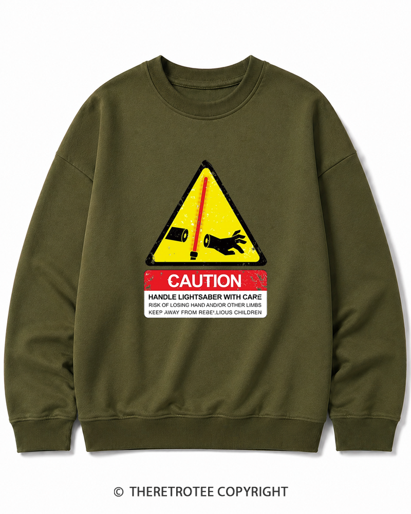 TheRetroTee Handle With Care 1970s Cotton Sweatshirt