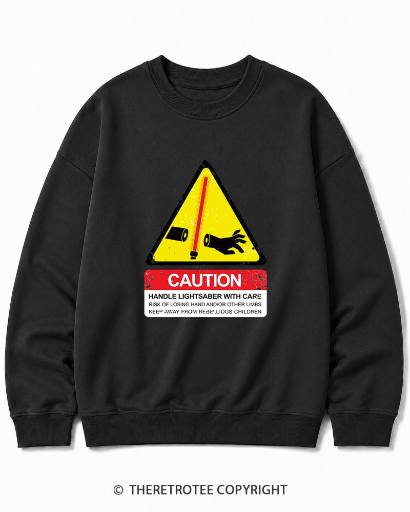 TheRetroTee Handle With Care 1970s Cotton Sweatshirt