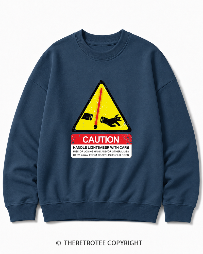 TheRetroTee Handle With Care 1970s Cotton Sweatshirt