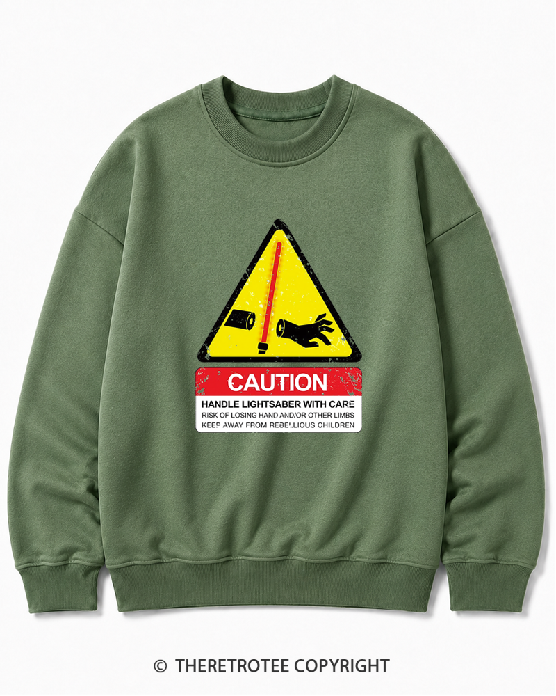 TheRetroTee Handle With Care 1970s Cotton Sweatshirt