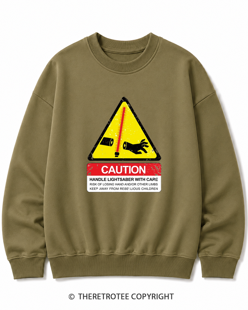 TheRetroTee Handle With Care 1970s Cotton Sweatshirt