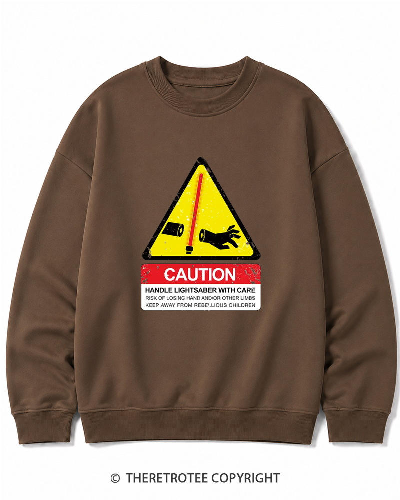 TheRetroTee Handle With Care 1970s Cotton Sweatshirt