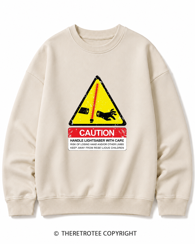 TheRetroTee Handle With Care 1970s Cotton Sweatshirt