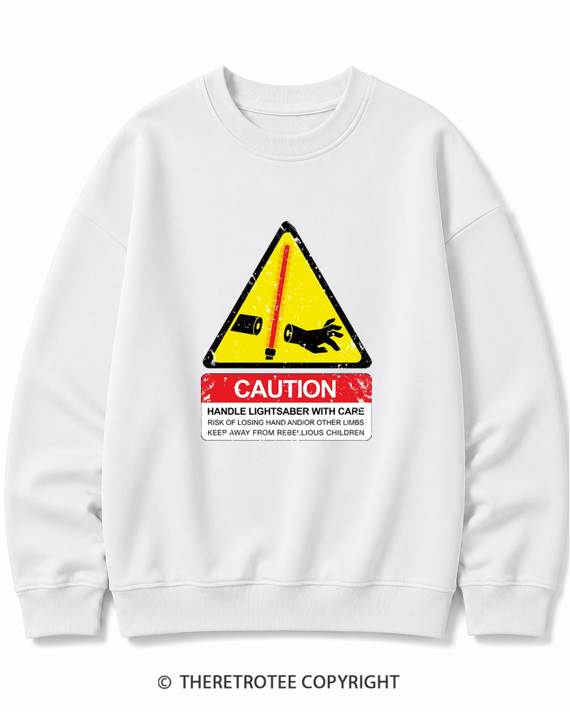 TheRetroTee Handle With Care 1970s Cotton Sweatshirt