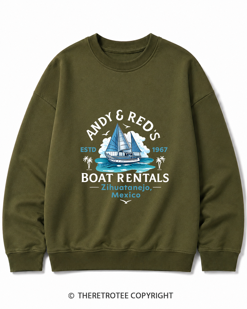 TheRetroTee Boat Rentals 1990s Cotton Sweatshirt