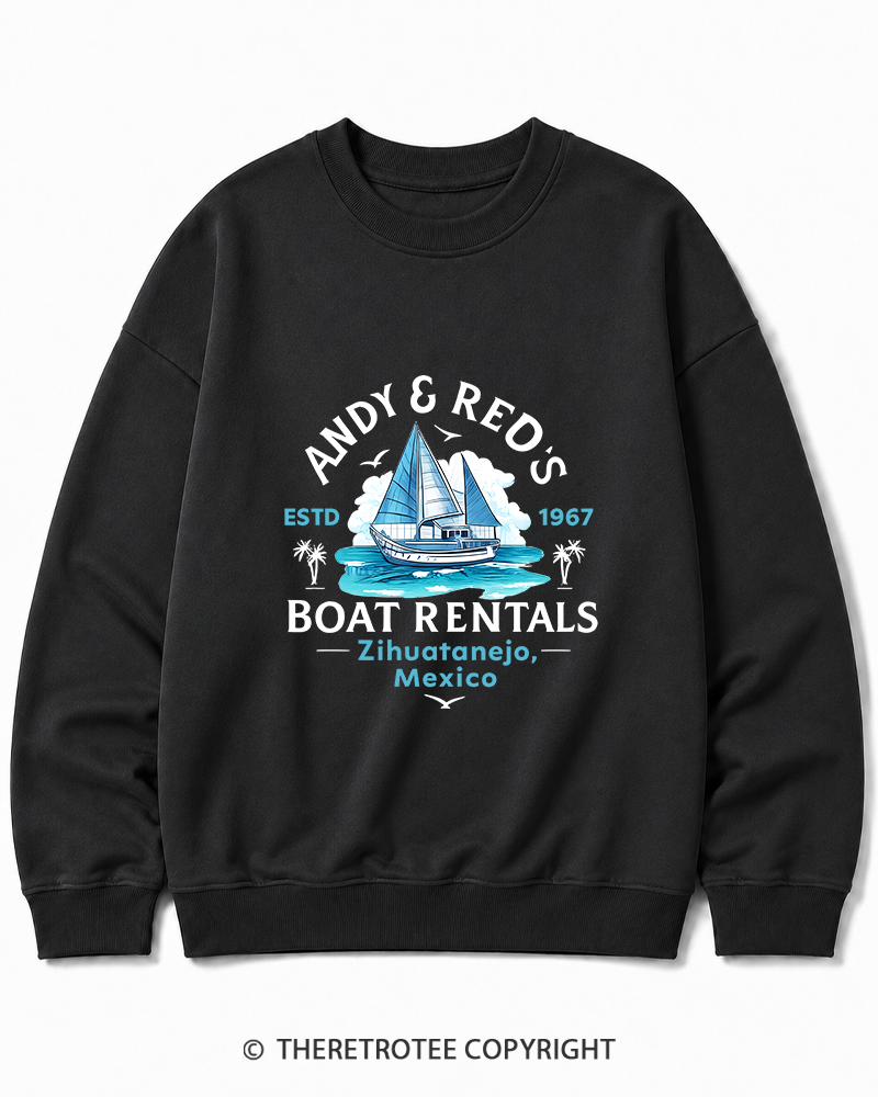 TheRetroTee Boat Rentals 1990s Cotton Sweatshirt