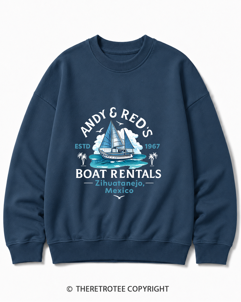 TheRetroTee Boat Rentals 1990s Cotton Sweatshirt