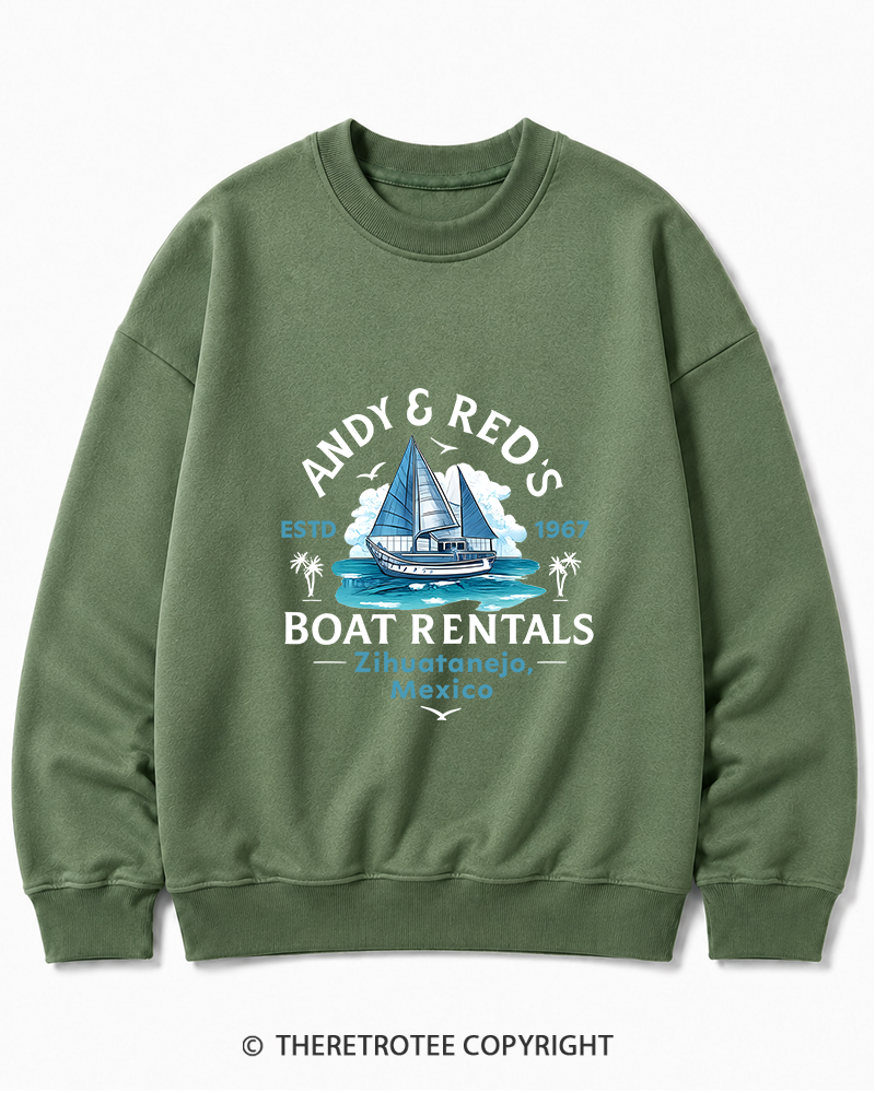 TheRetroTee Boat Rentals 1990s Cotton Sweatshirt