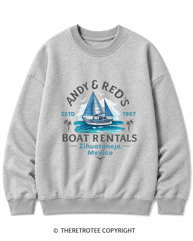 TheRetroTee Boat Rentals 1990s Cotton Sweatshirt
