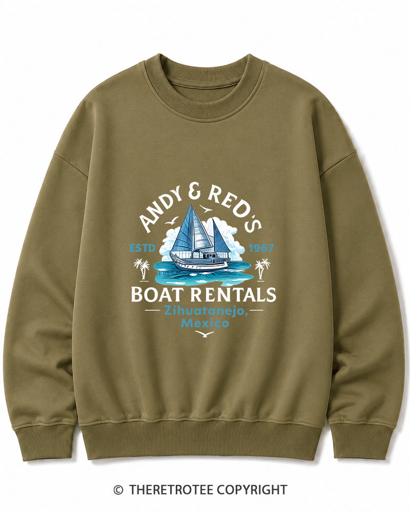 TheRetroTee Boat Rentals 1990s Cotton Sweatshirt