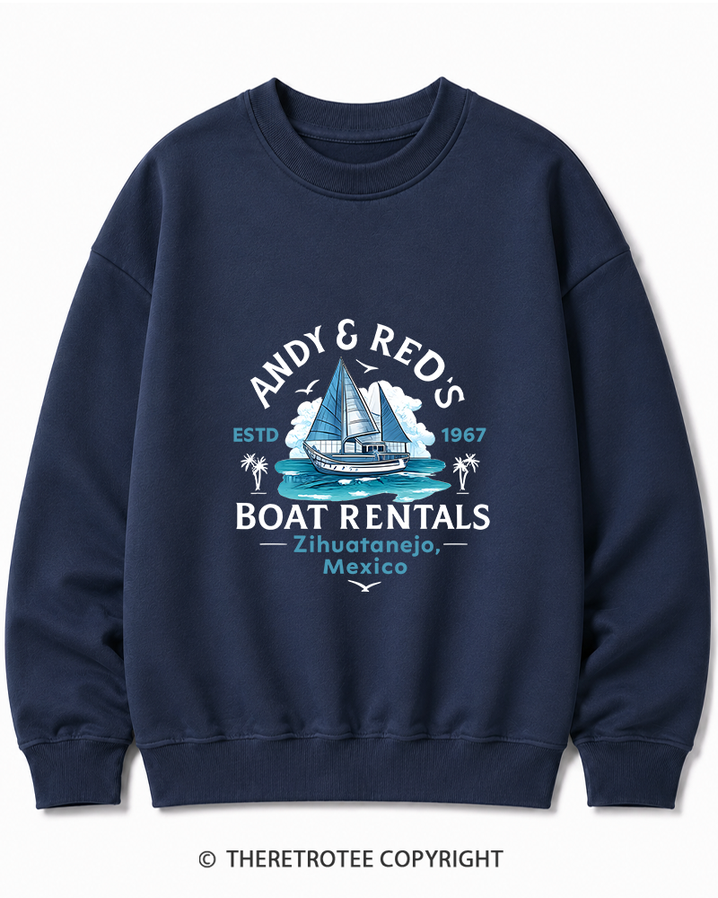 TheRetroTee Boat Rentals 1990s Cotton Sweatshirt