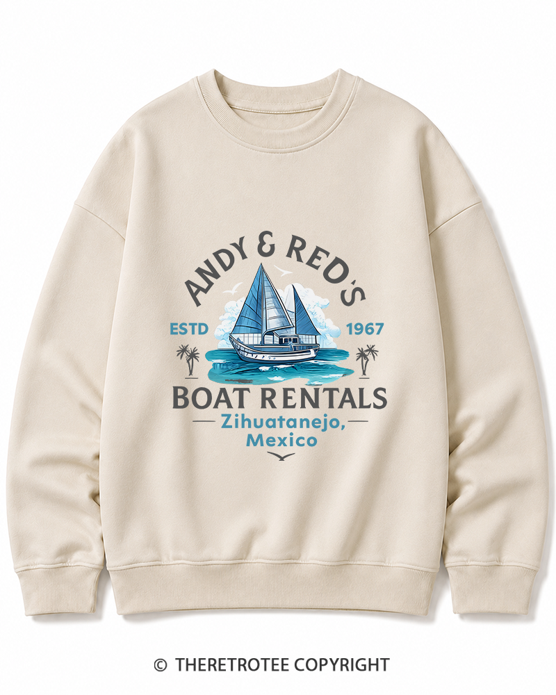 TheRetroTee Boat Rentals 1990s Cotton Sweatshirt