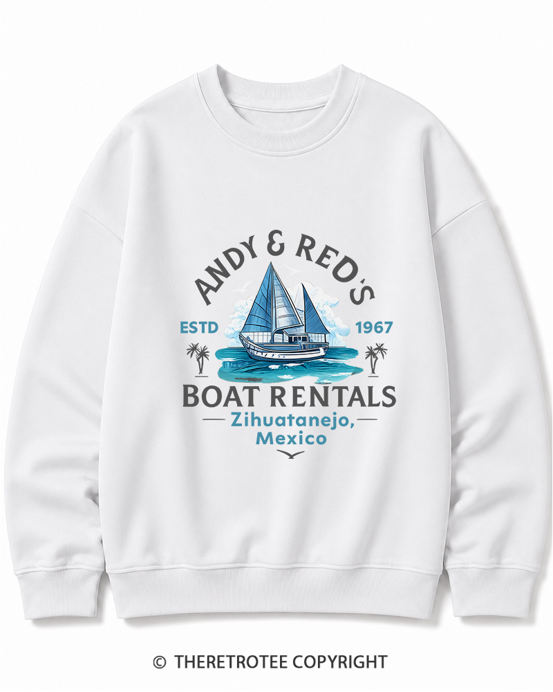 TheRetroTee Boat Rentals 1990s Cotton Sweatshirt