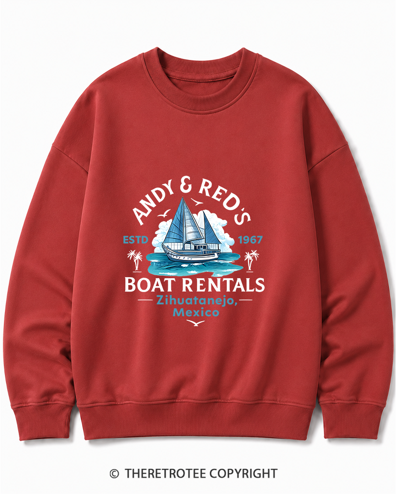 TheRetroTee Boat Rentals 1990s Cotton Sweatshirt