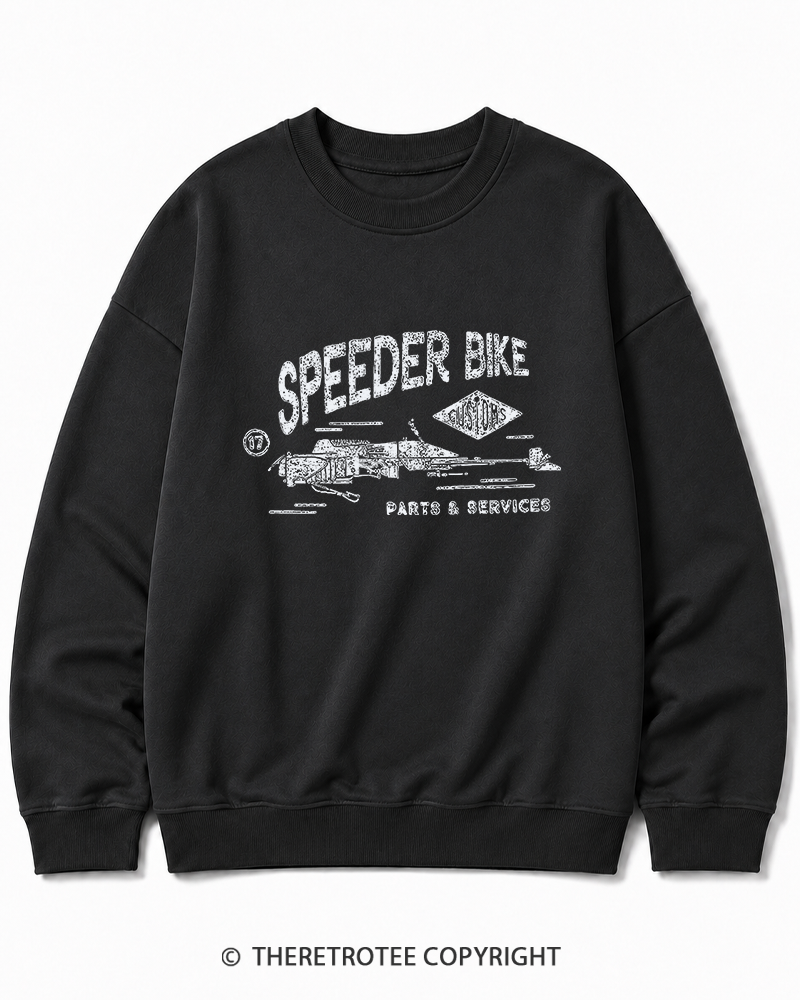 TheRetroTee Speeder Bike 1980s Cotton Sweatshirt