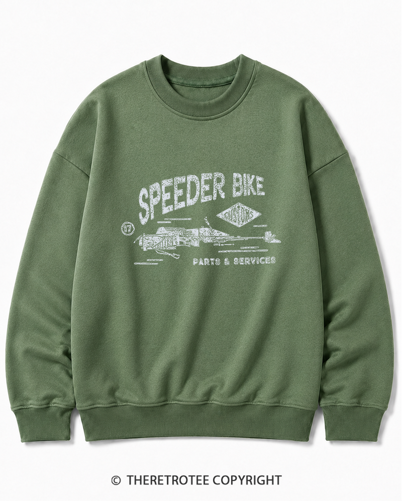 TheRetroTee Speeder Bike 1980s Cotton Sweatshirt