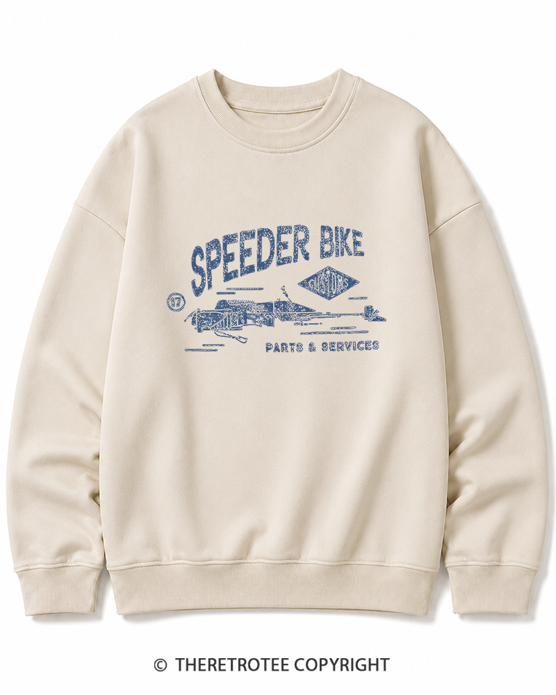 TheRetroTee Speeder Bike 1980s Cotton Sweatshirt