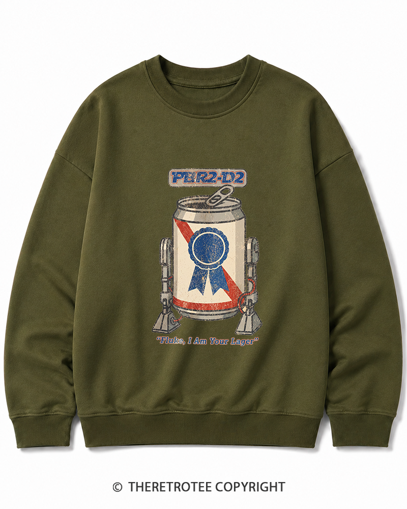 TheRetroTee I Am Your Lager 1980s Cotton Sweatshirt