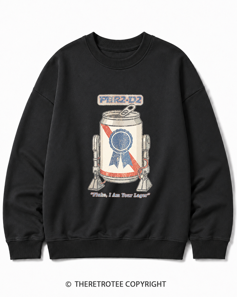 TheRetroTee I Am Your Lager 1980s Cotton Sweatshirt