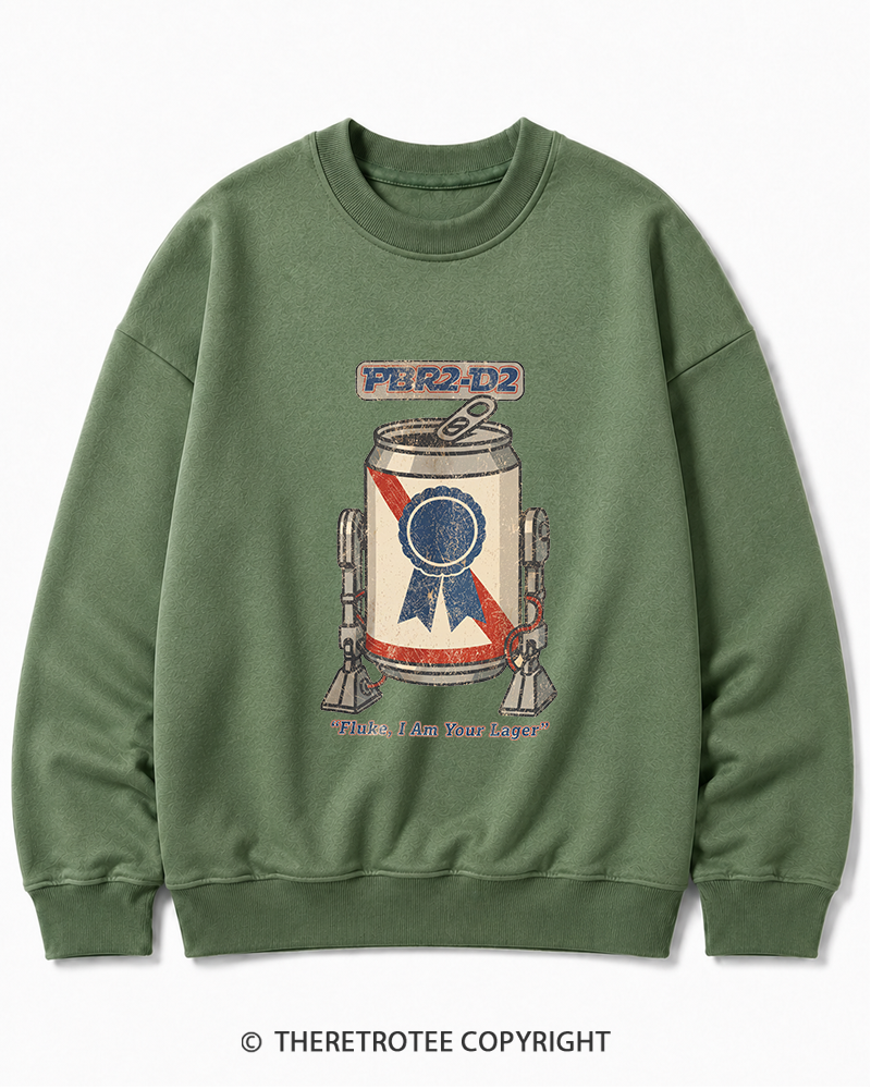 TheRetroTee I Am Your Lager 1980s Cotton Sweatshirt