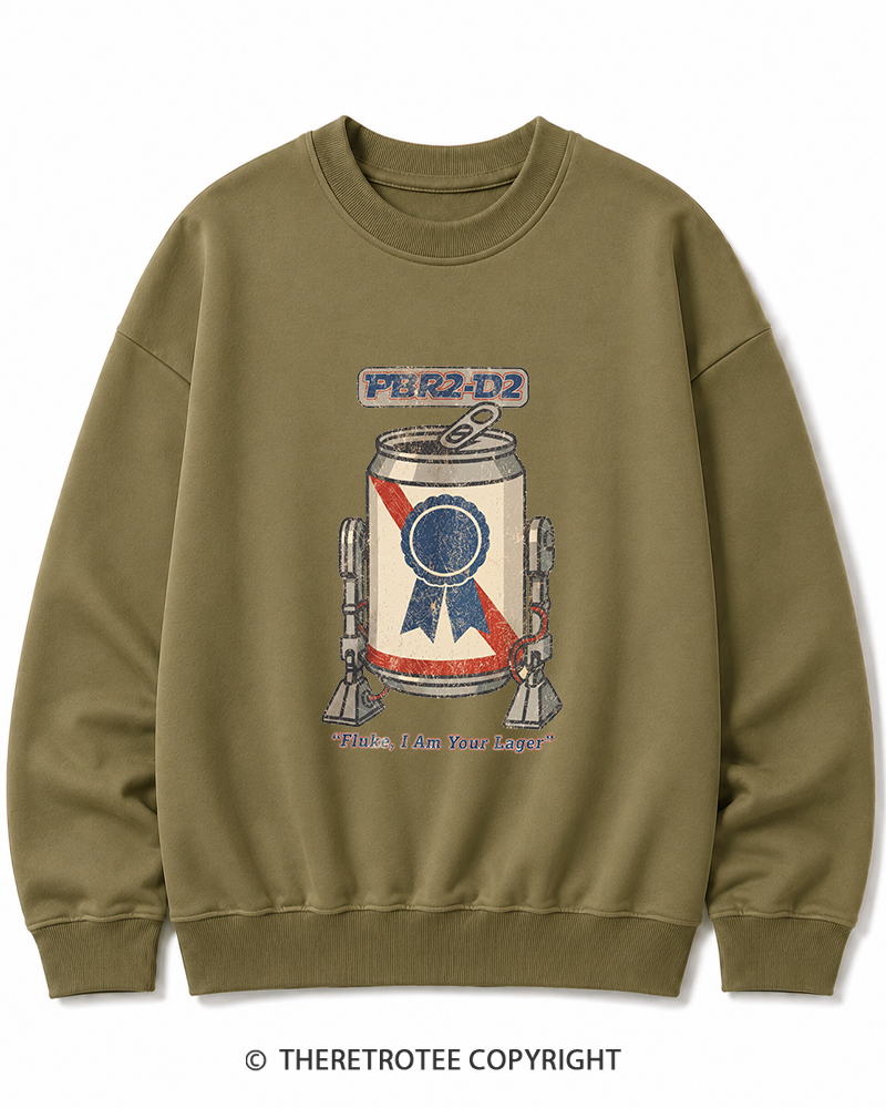 TheRetroTee I Am Your Lager 1980s Cotton Sweatshirt