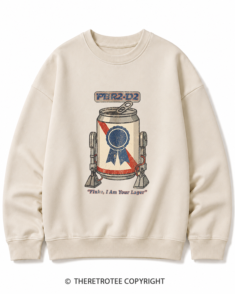 TheRetroTee I Am Your Lager 1980s Cotton Sweatshirt
