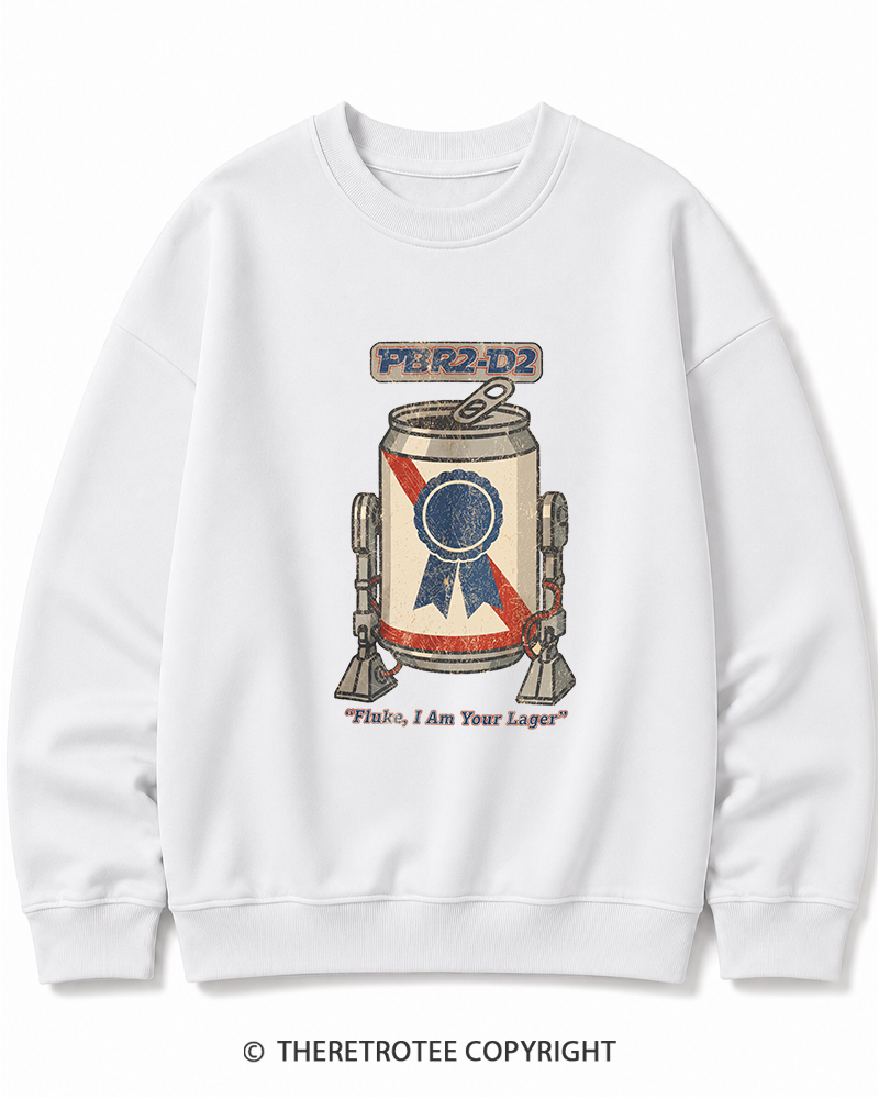 TheRetroTee I Am Your Lager 1980s Cotton Sweatshirt